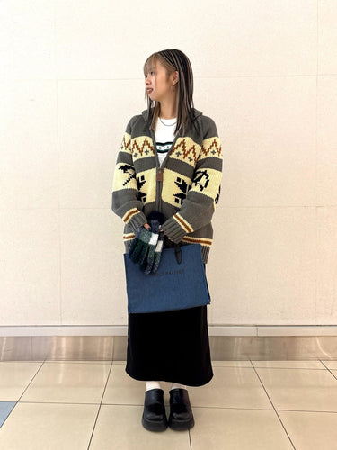 『カウチンジャケットで冬のあったかお出かけコーデ⛄️』