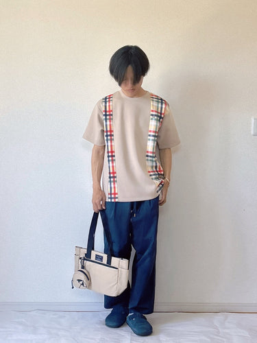 パーマーチェックが映える主役Tシャツコーデ