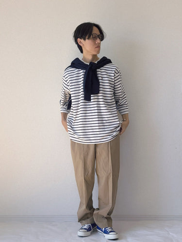 パーマーチェックが効くフルジップパーカーコーデ