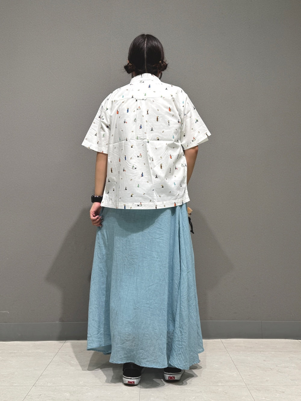 アート総柄 半袖 シェア シャツ