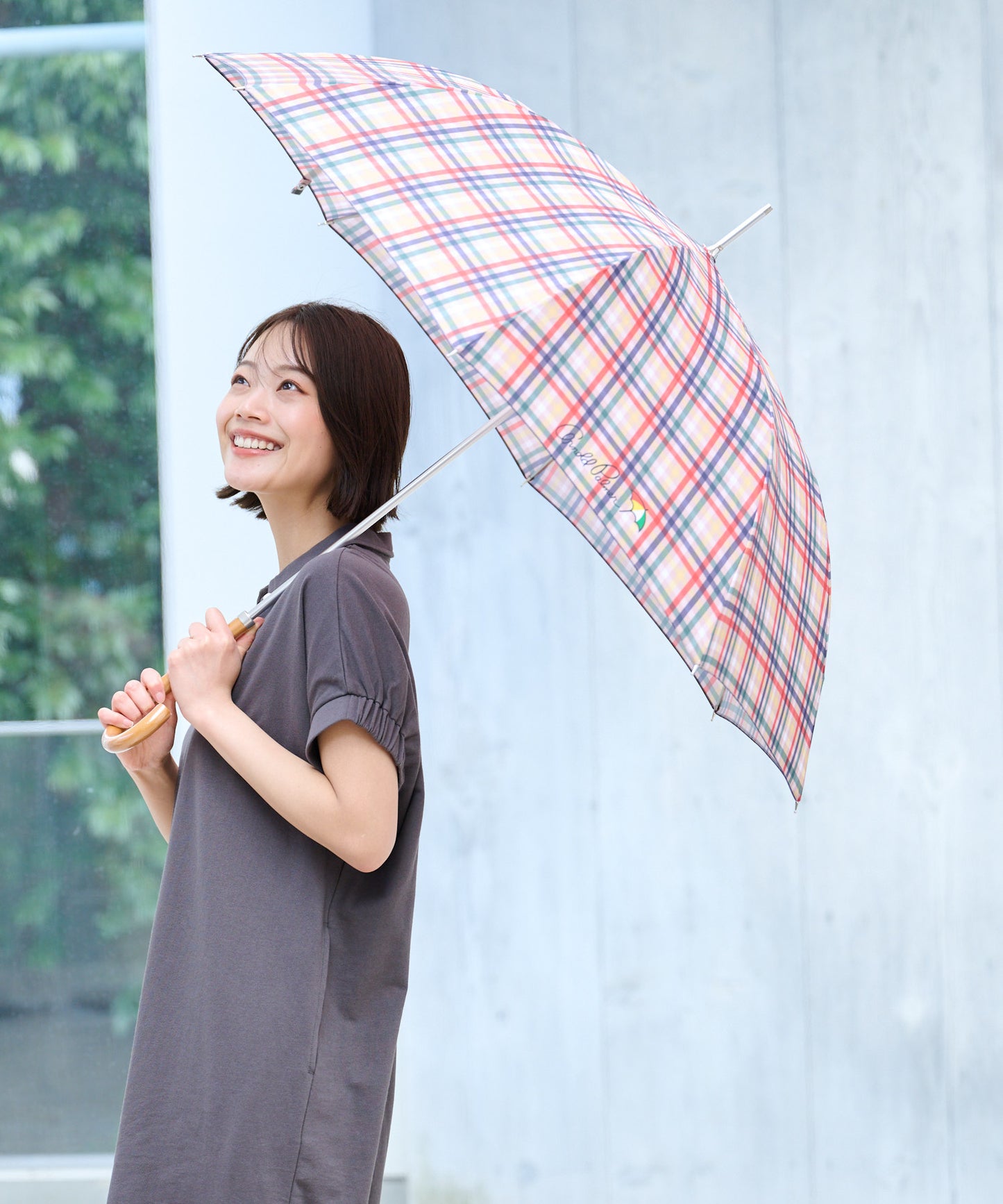 パーマーチェック晴雨兼用シェア長傘 ※ラッピング対応不可