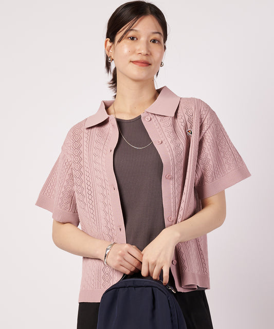 Arnold Palmer レースライク ニットシャツ