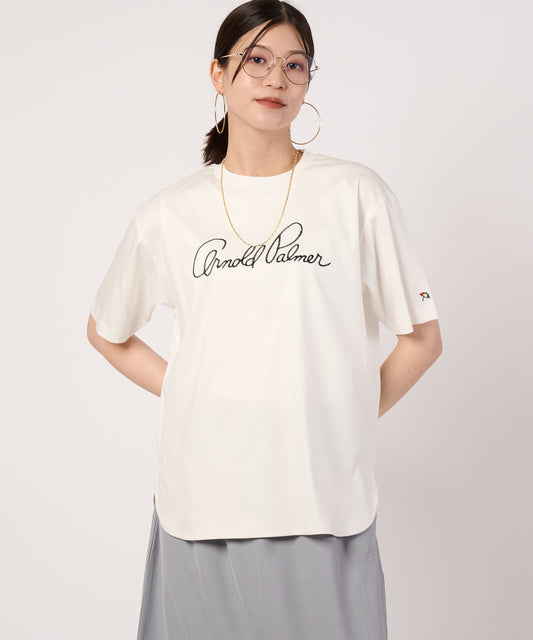 Arnold Palmer シェア ハンドメイド刺繍ラウンドヘムTシャツ