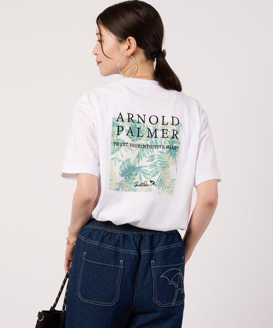Arnold Palmer シェア リゾート柄ボックスロゴTシャツ