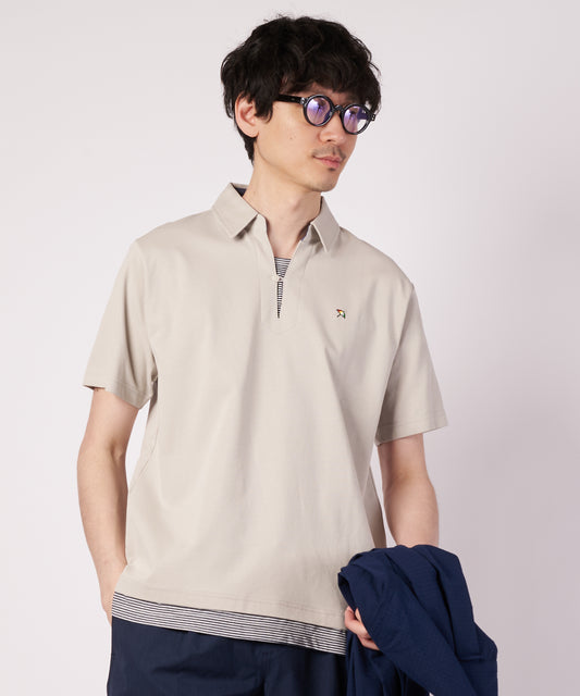 Arnold Palmer ミラノリブ フェイクレイヤード ポロシャツ