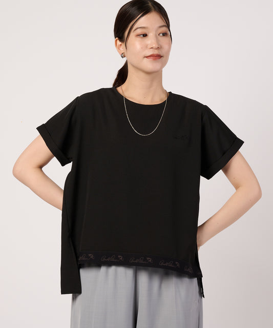 Arnold Palmer ロゴテープアクセント イージー布帛Tシャツ