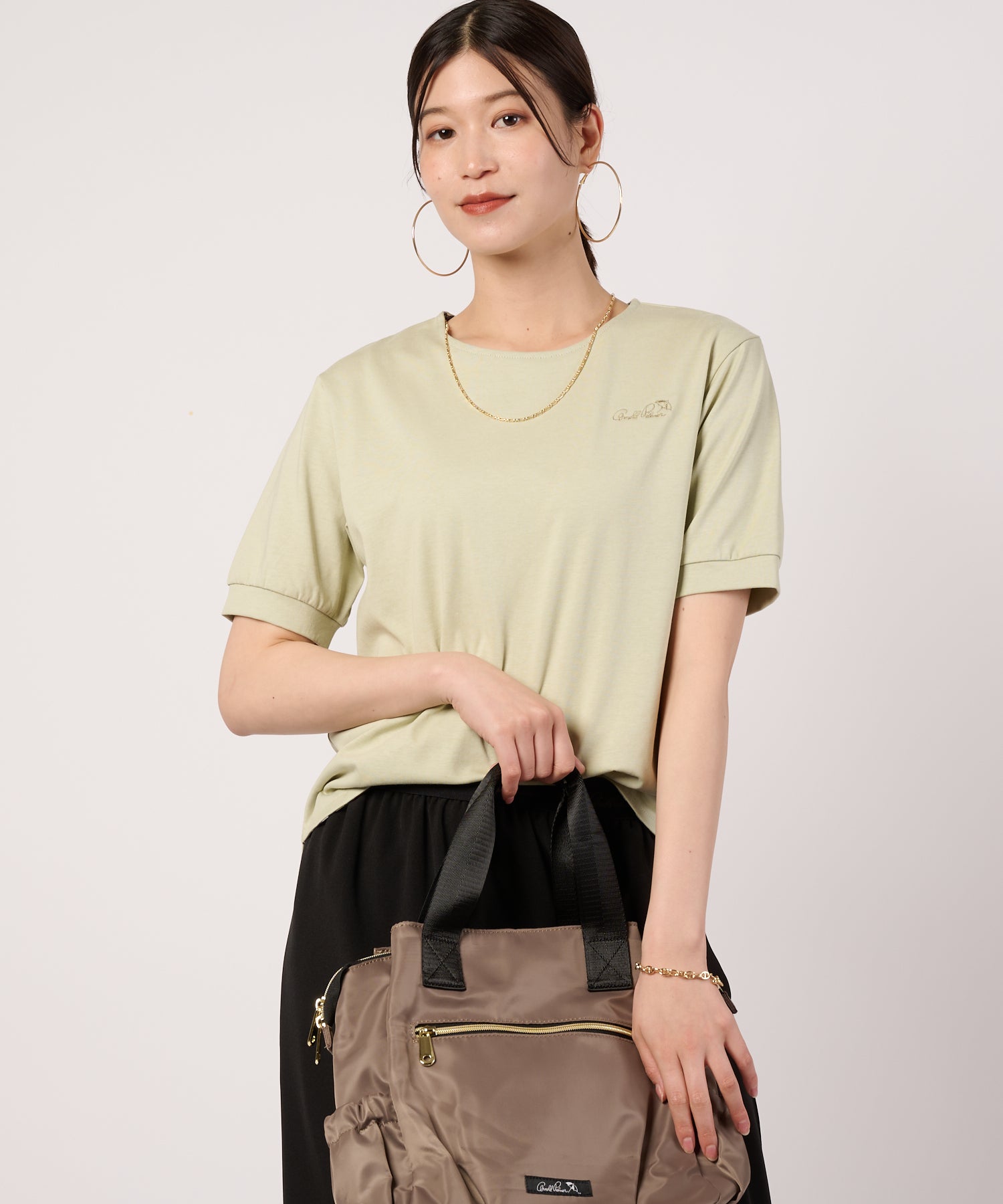 mellowさん　503570 パフスリーブバウンドテールTシャツ（Tシャツ/カットソー/レディース