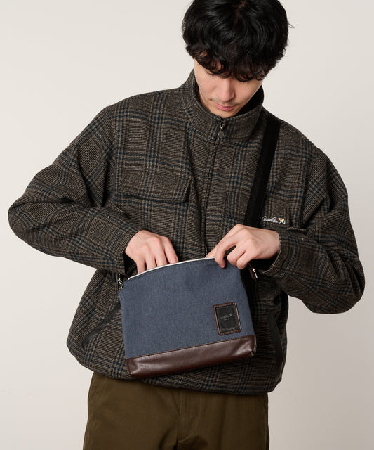 Arnold Palmer メランジ×PU ショルダーバッグ