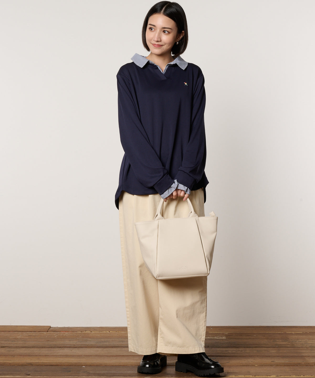 フェイクレザー 2WAYトート