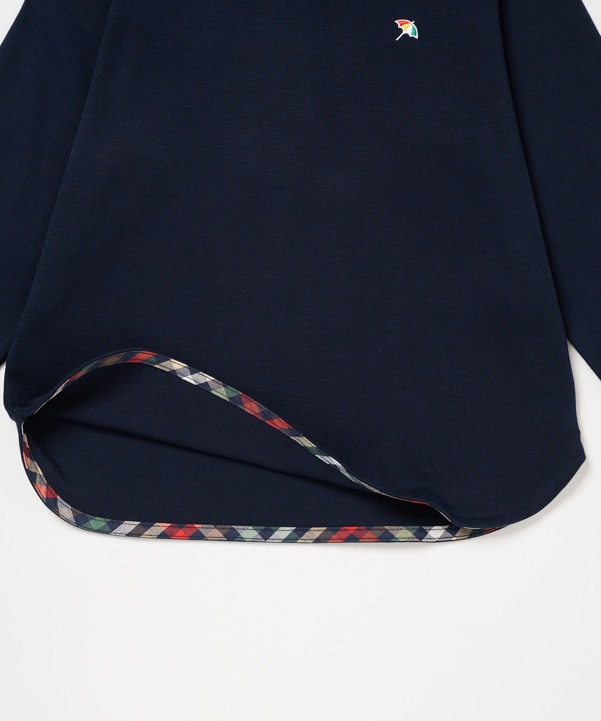 【通常配送】コットンスムースラウンドヘムロングTシャツ【キッズ】