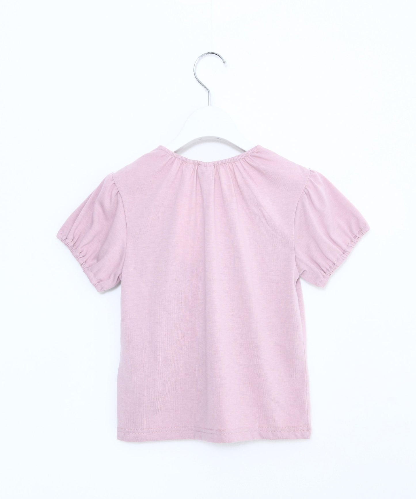 スクエアカラーレース パフスリーブ Tシャツ【キッズ】