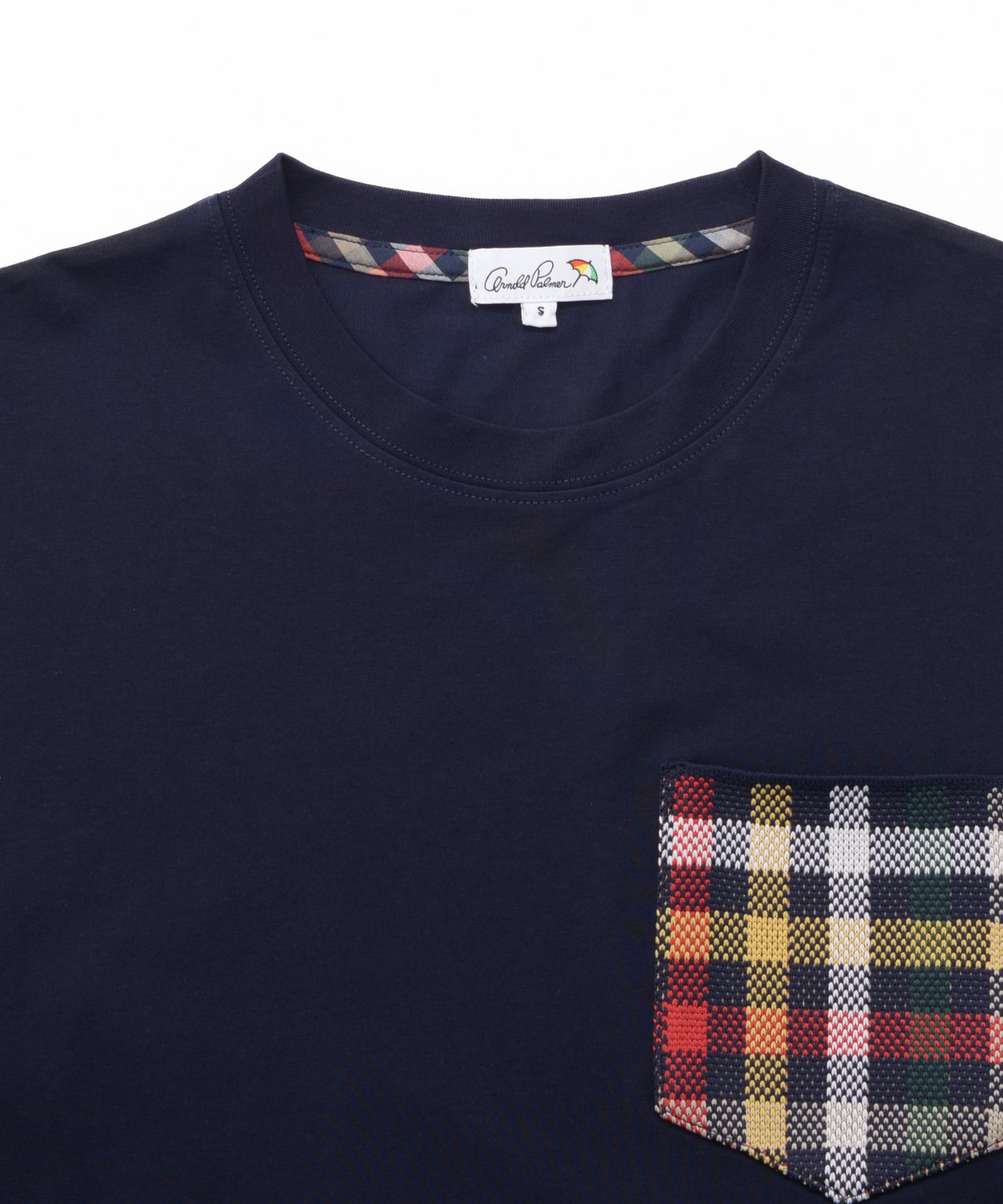 シェア パーマーチェックリブポケットTシャツ