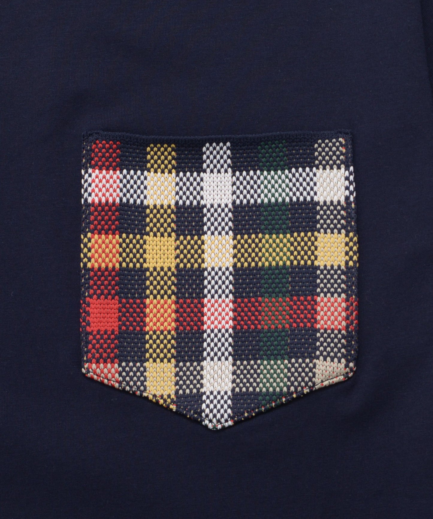 シェア パーマーチェックリブポケットTシャツ