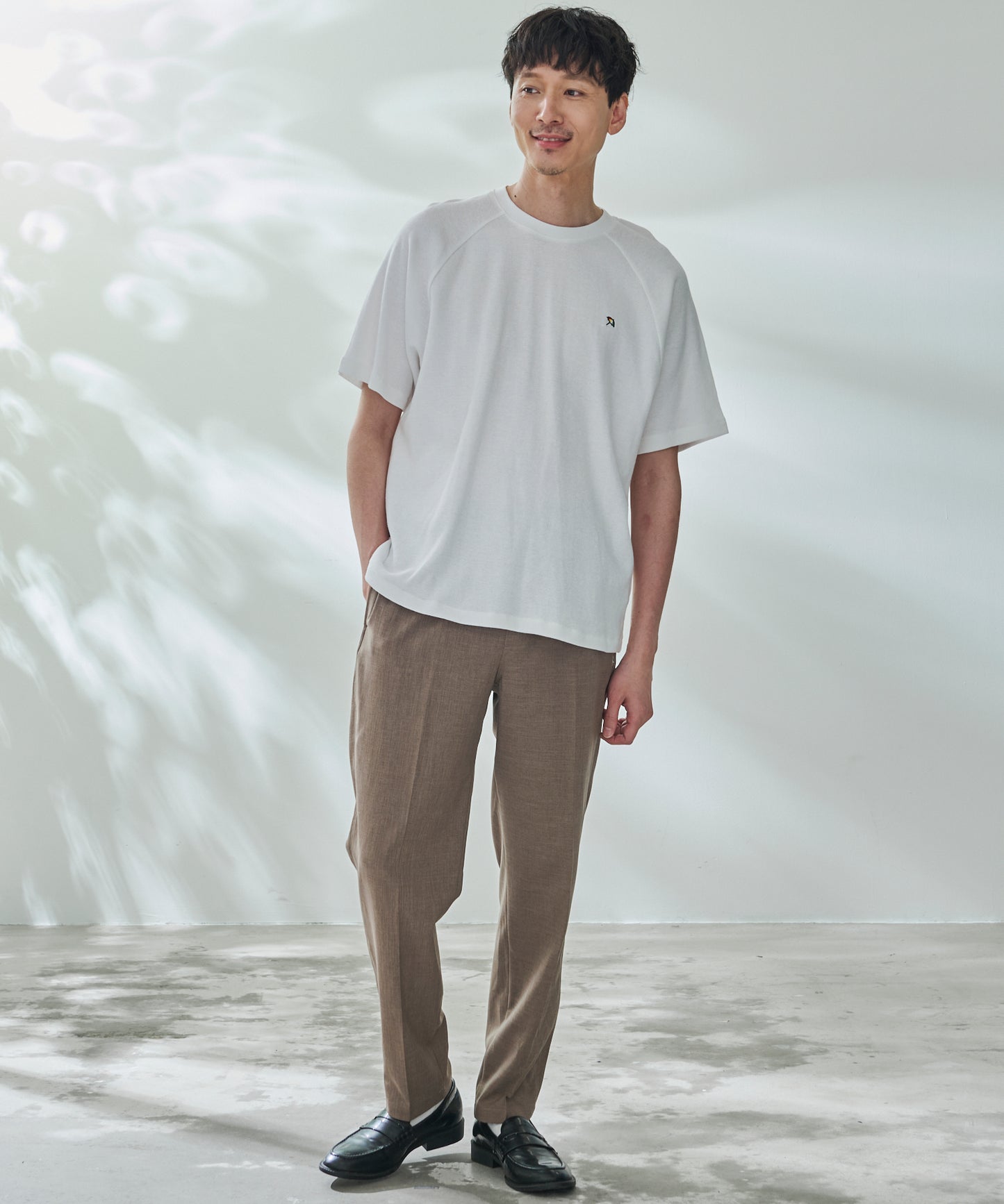 寄り添うリネン シェア ラグランTシャツ