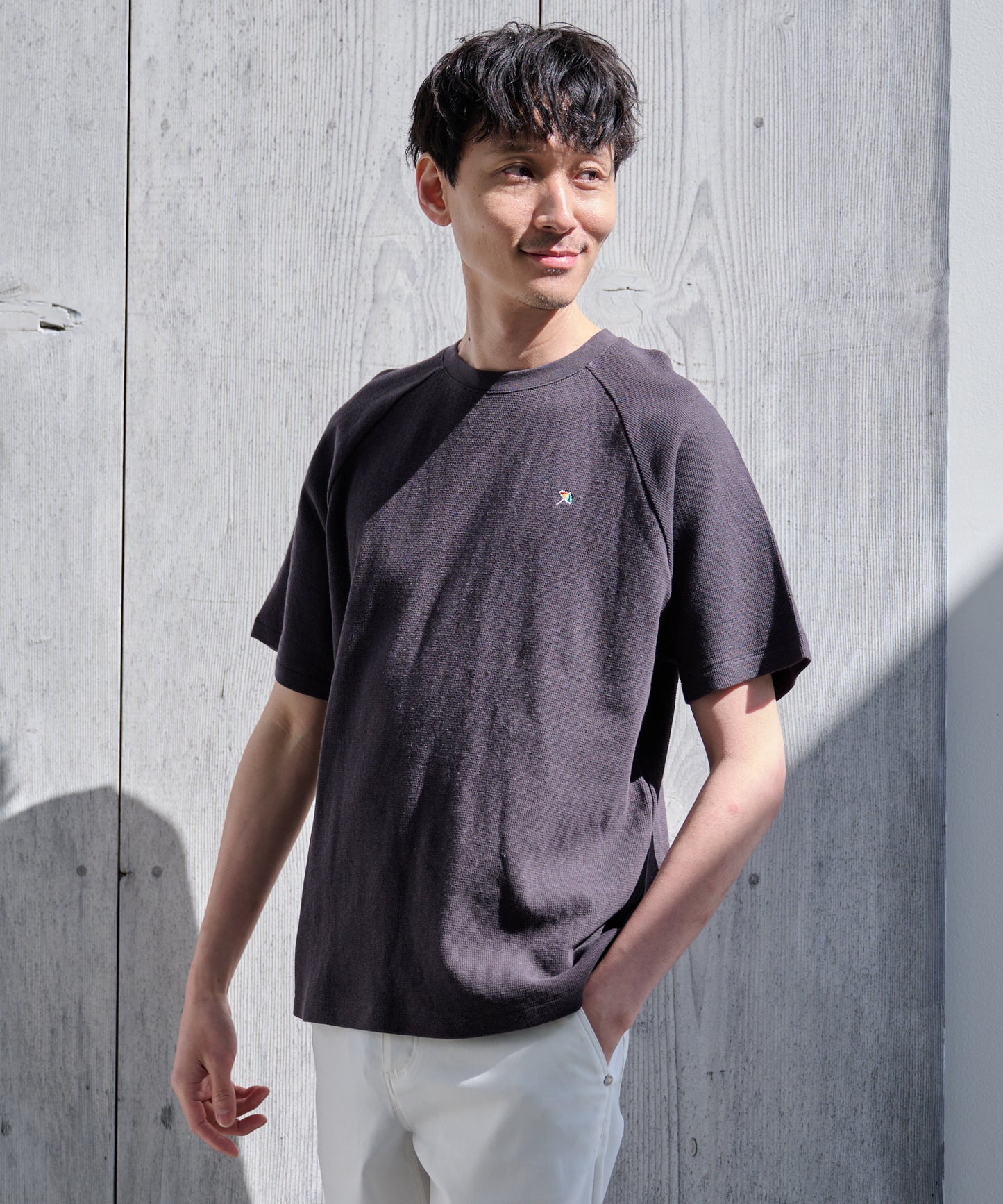 寄り添うリネン シェア ラグランTシャツ