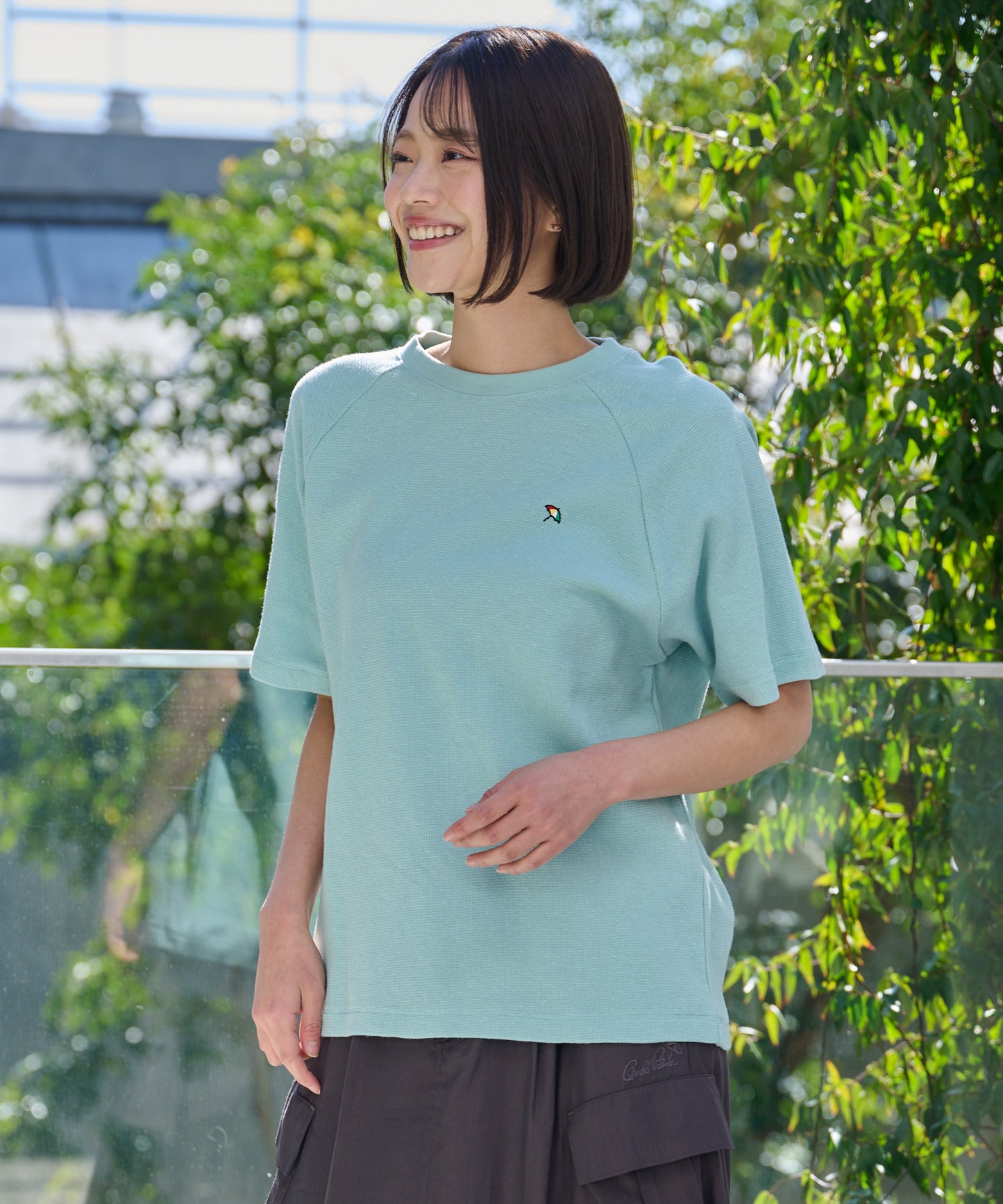 寄り添うリネン シェア ラグランTシャツ