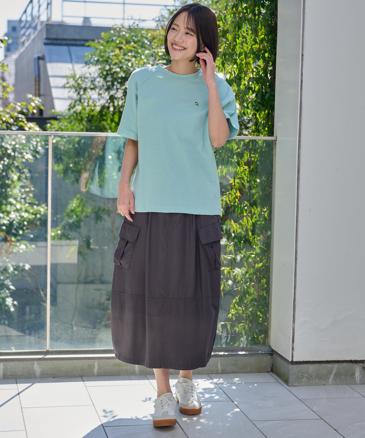 寄り添うリネン シェア ラグランTシャツ