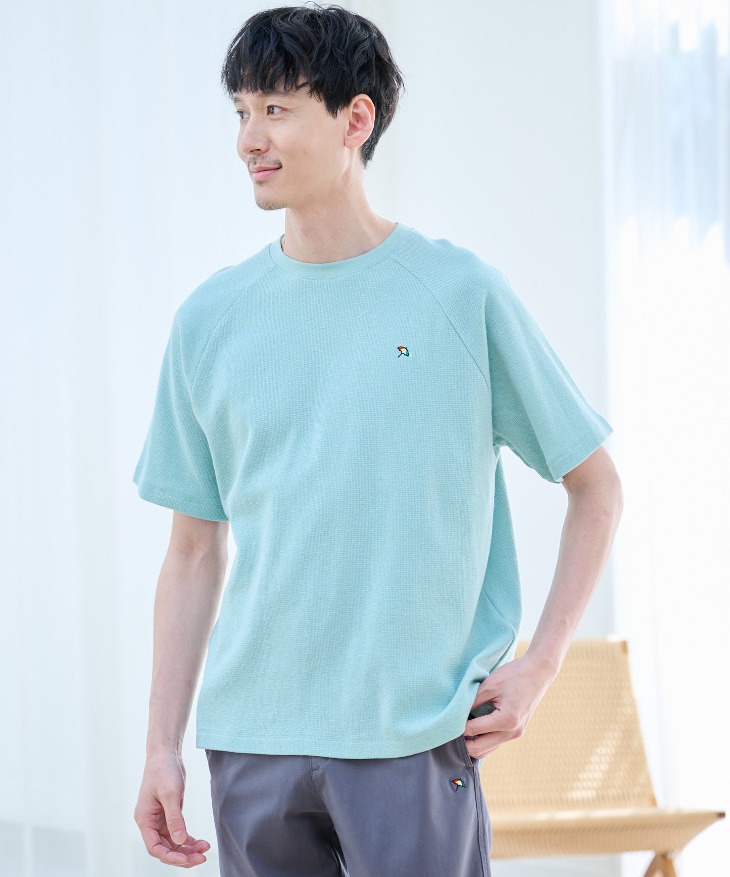 寄り添うリネン シェア ラグランTシャツ