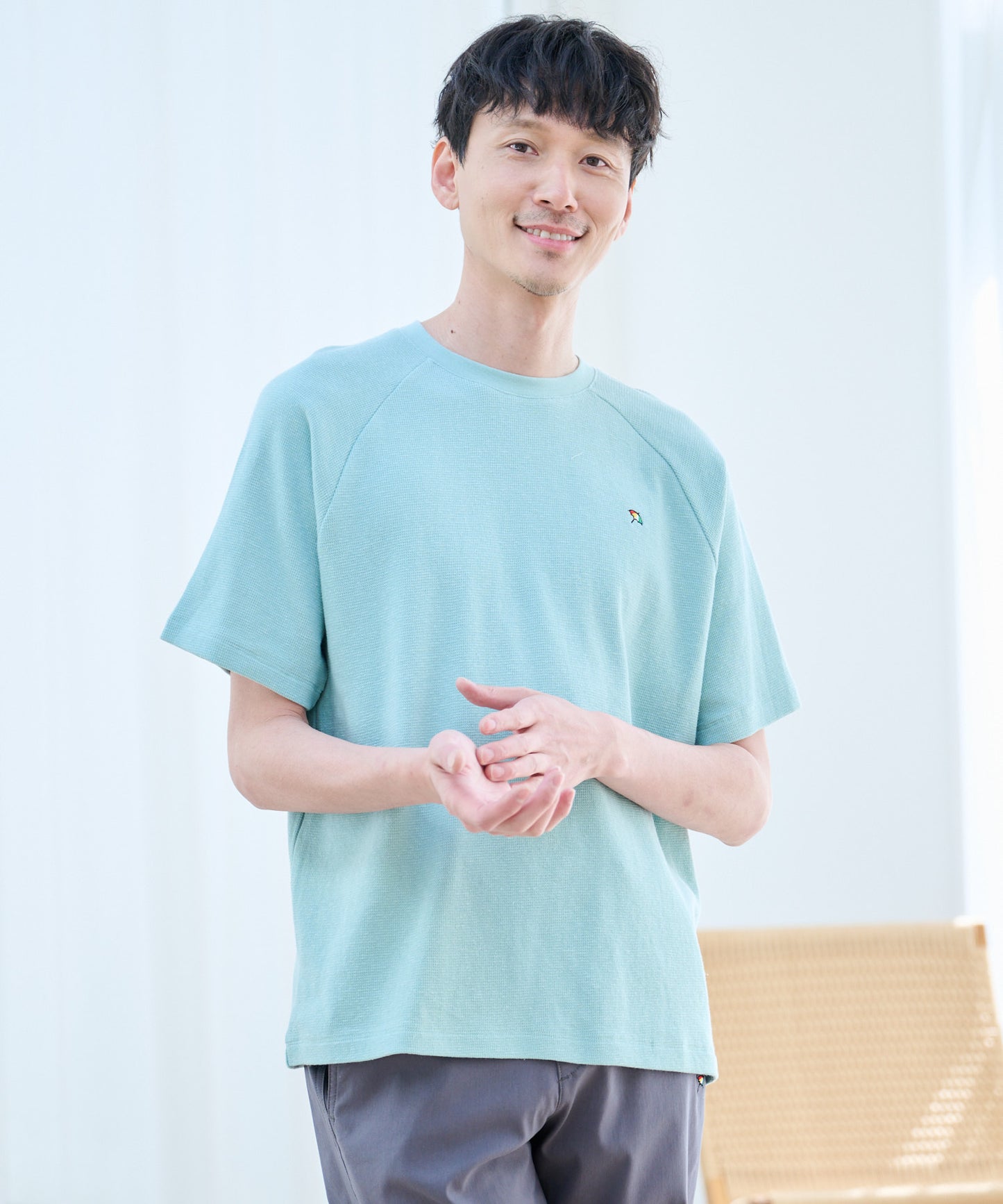 寄り添うリネン シェア ラグランTシャツ