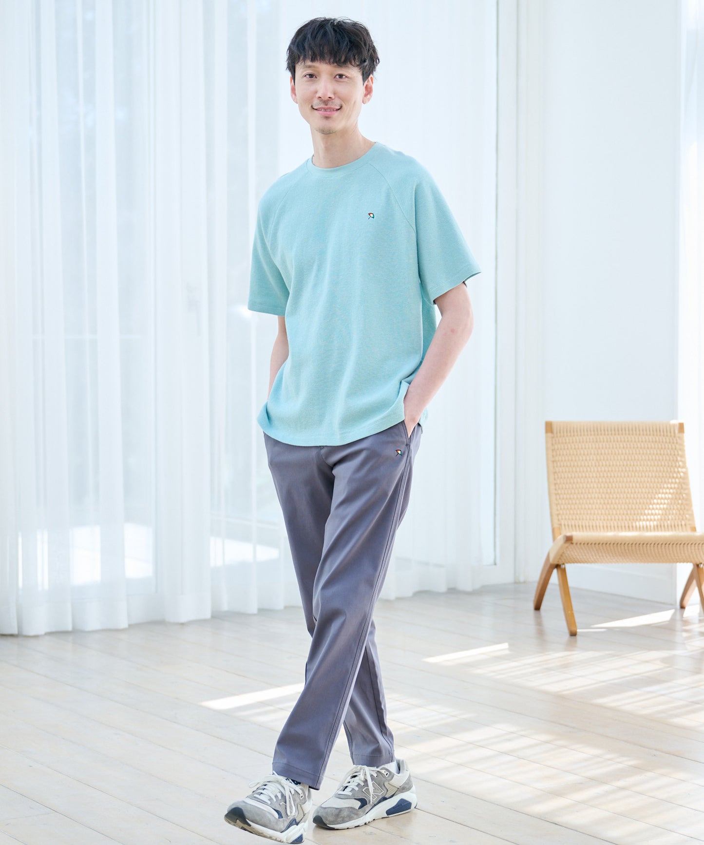 寄り添うリネン シェア ラグランTシャツ