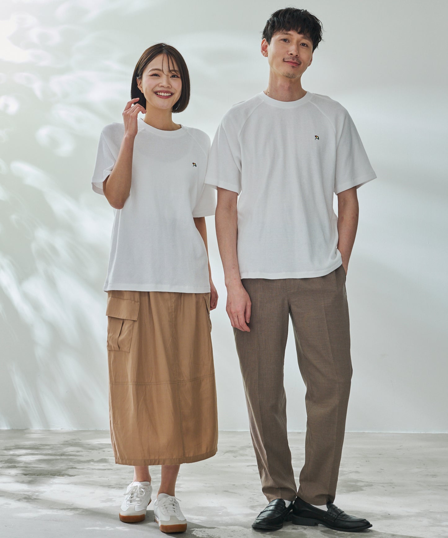 寄り添うリネン シェア ラグランTシャツ
