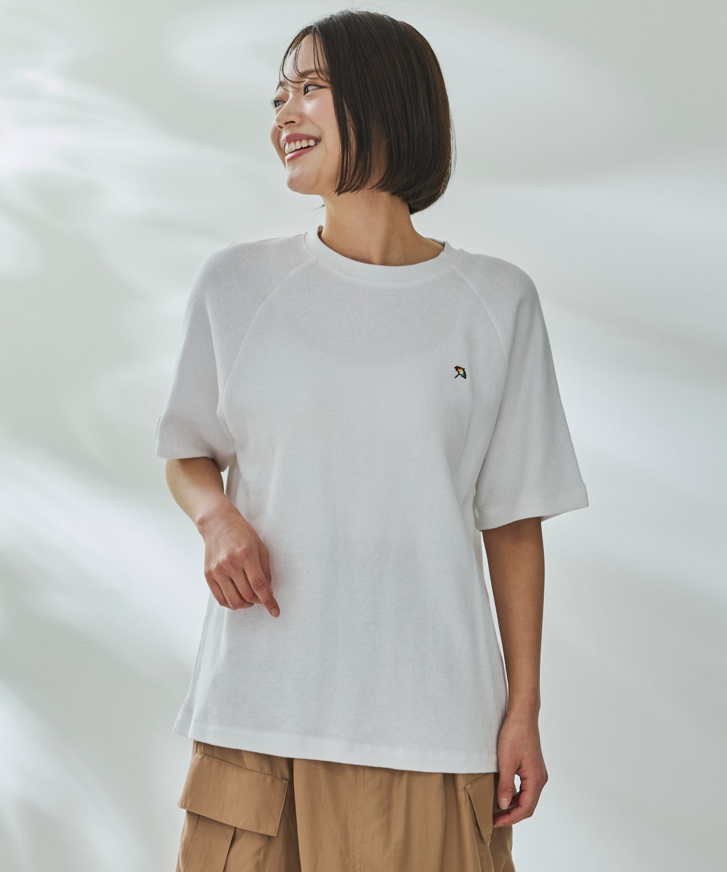 寄り添うリネン シェア ラグランTシャツ