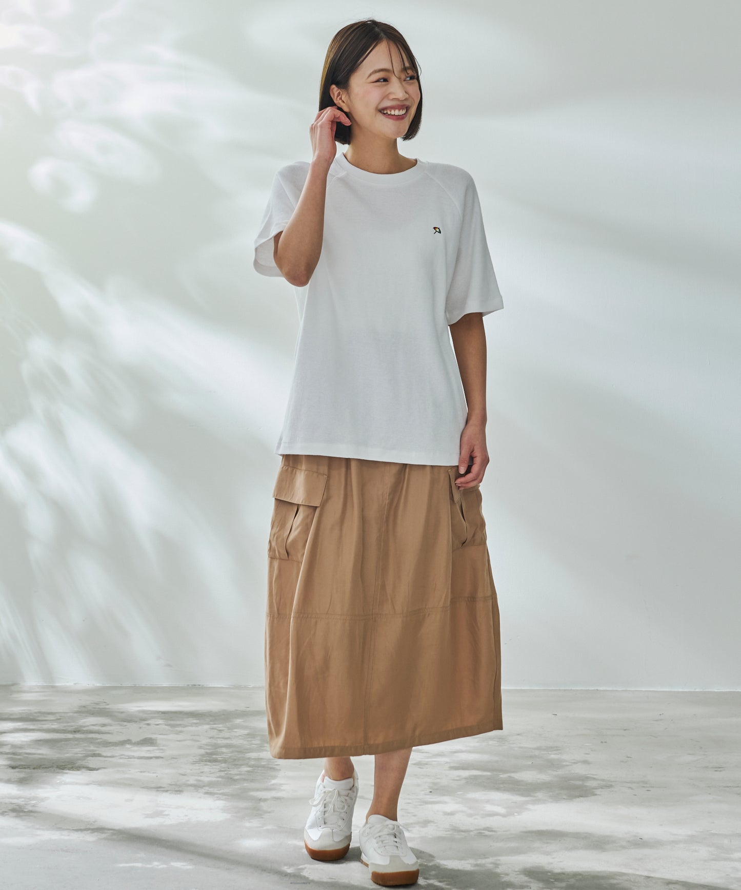 寄り添うリネン シェア ラグランTシャツ