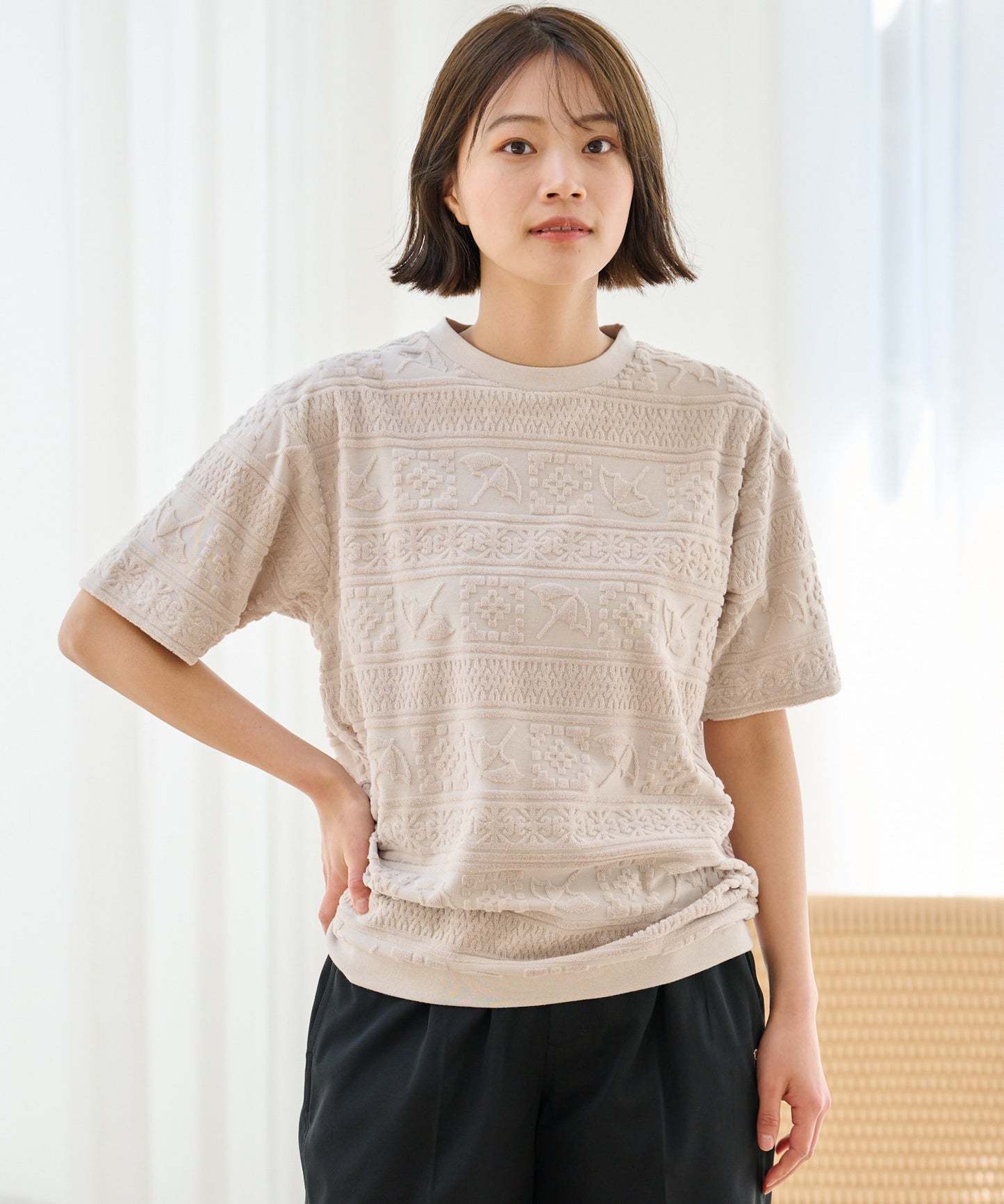 【予約アイテム】シェア アンブレラ パイルジャガードTシャツ