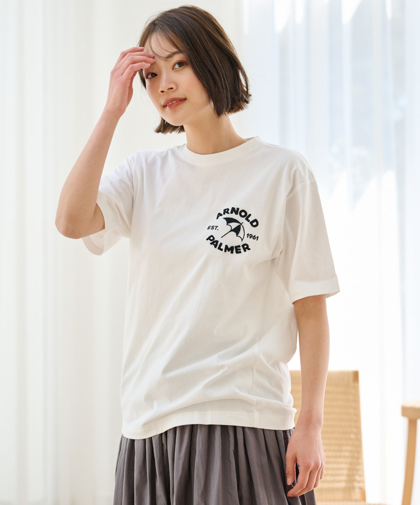サガラ刺繍 シェア ロゴTシャツ
