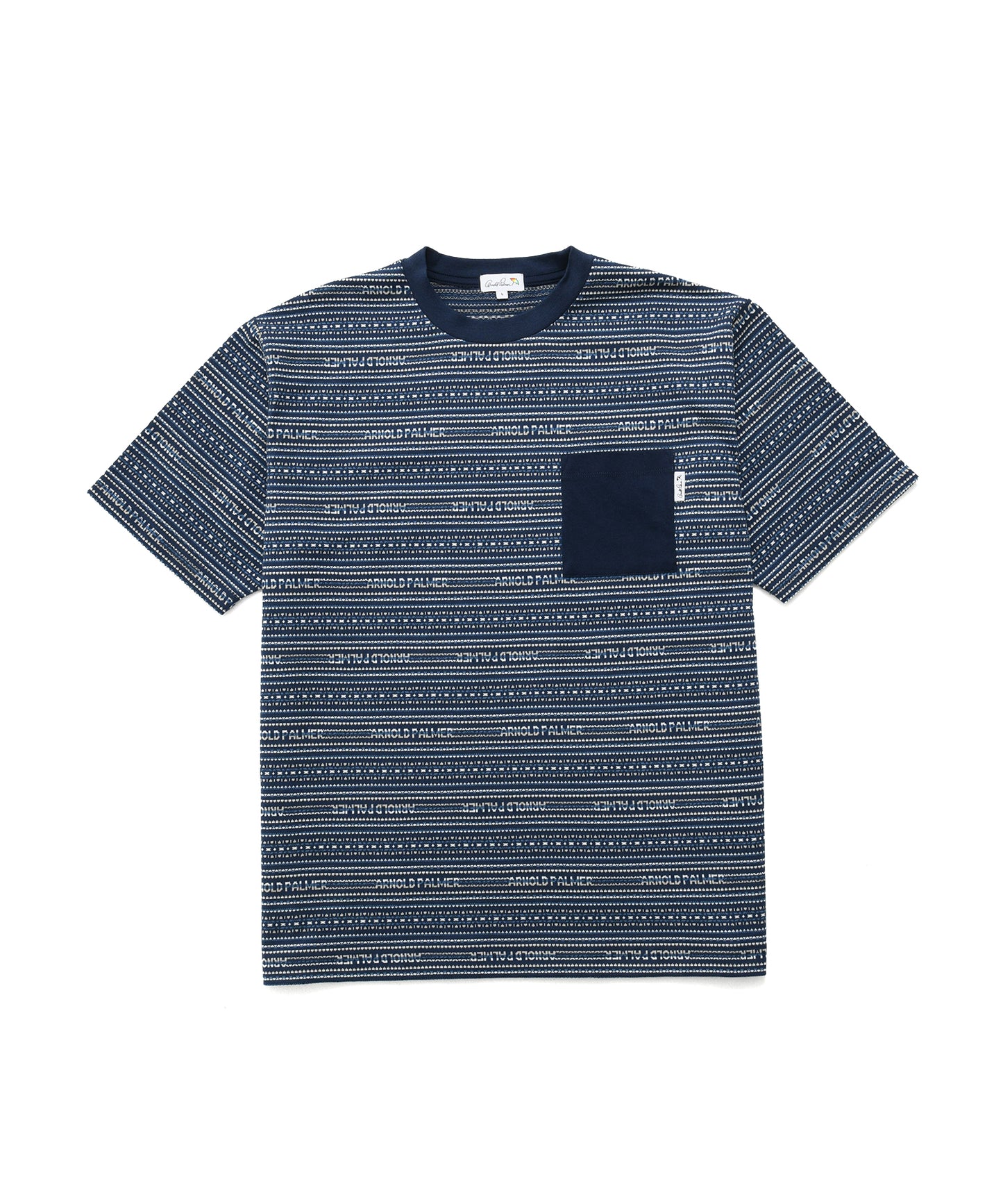 APジャガードボーダーポケット付きTシャツ