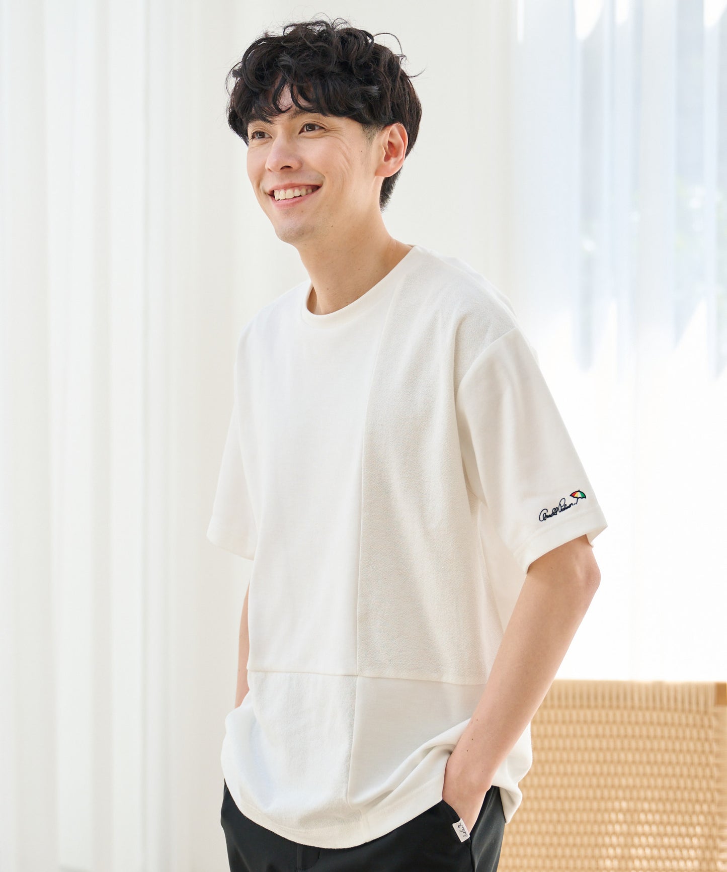 異素材ミックスTシャツ