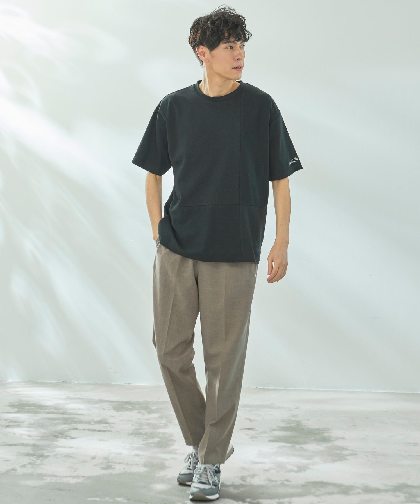 異素材ミックスTシャツ