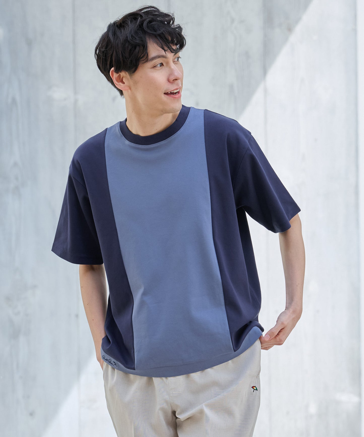 コンパクトスムース ブロッキング Tシャツ