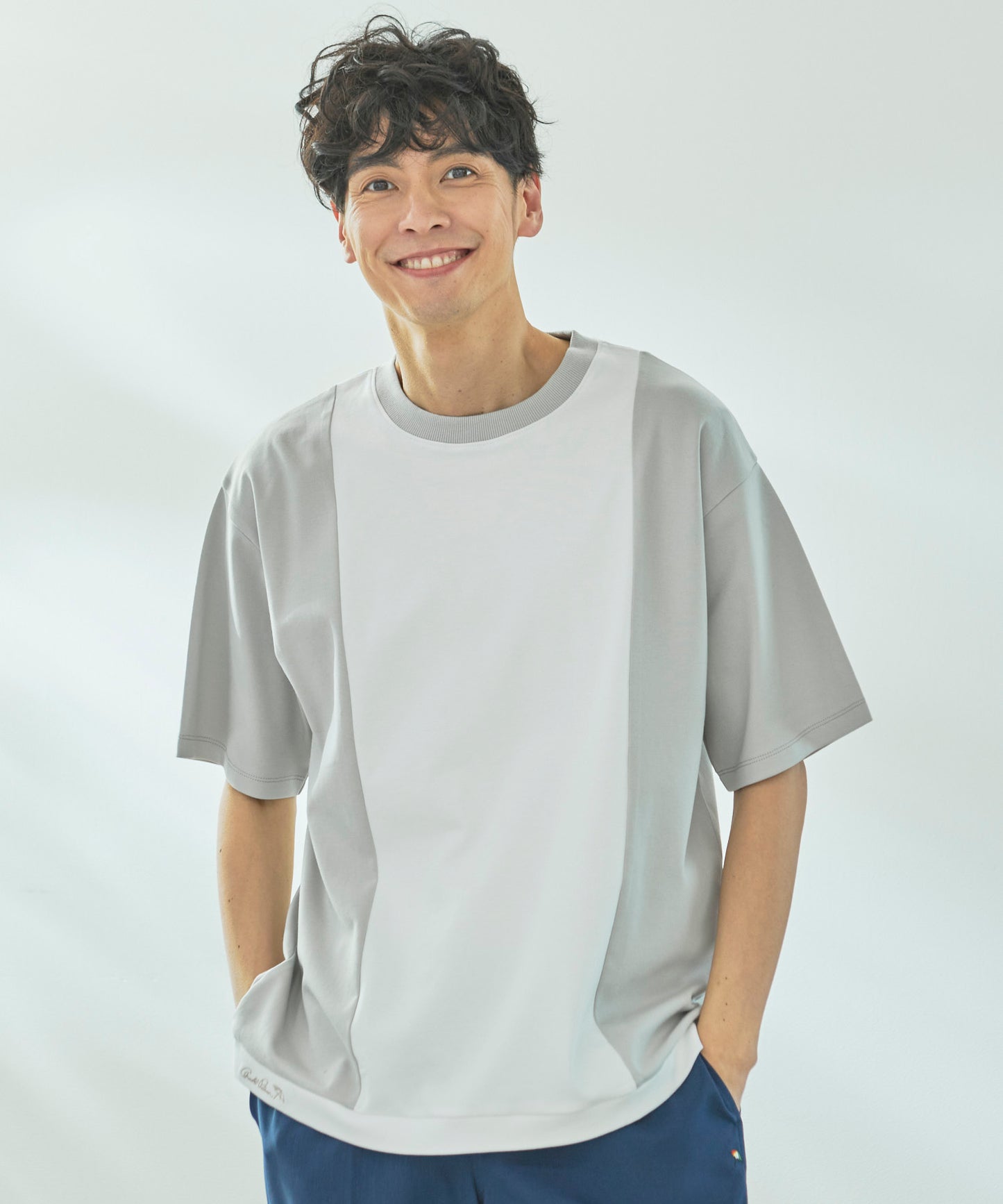 コンパクトスムース ブロッキング Tシャツ
