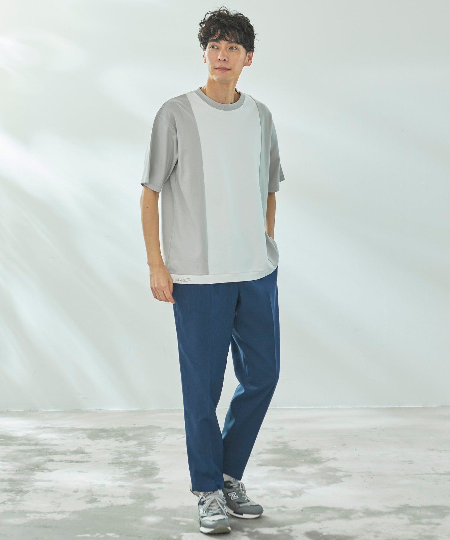 コンパクトスムース ブロッキング Tシャツ