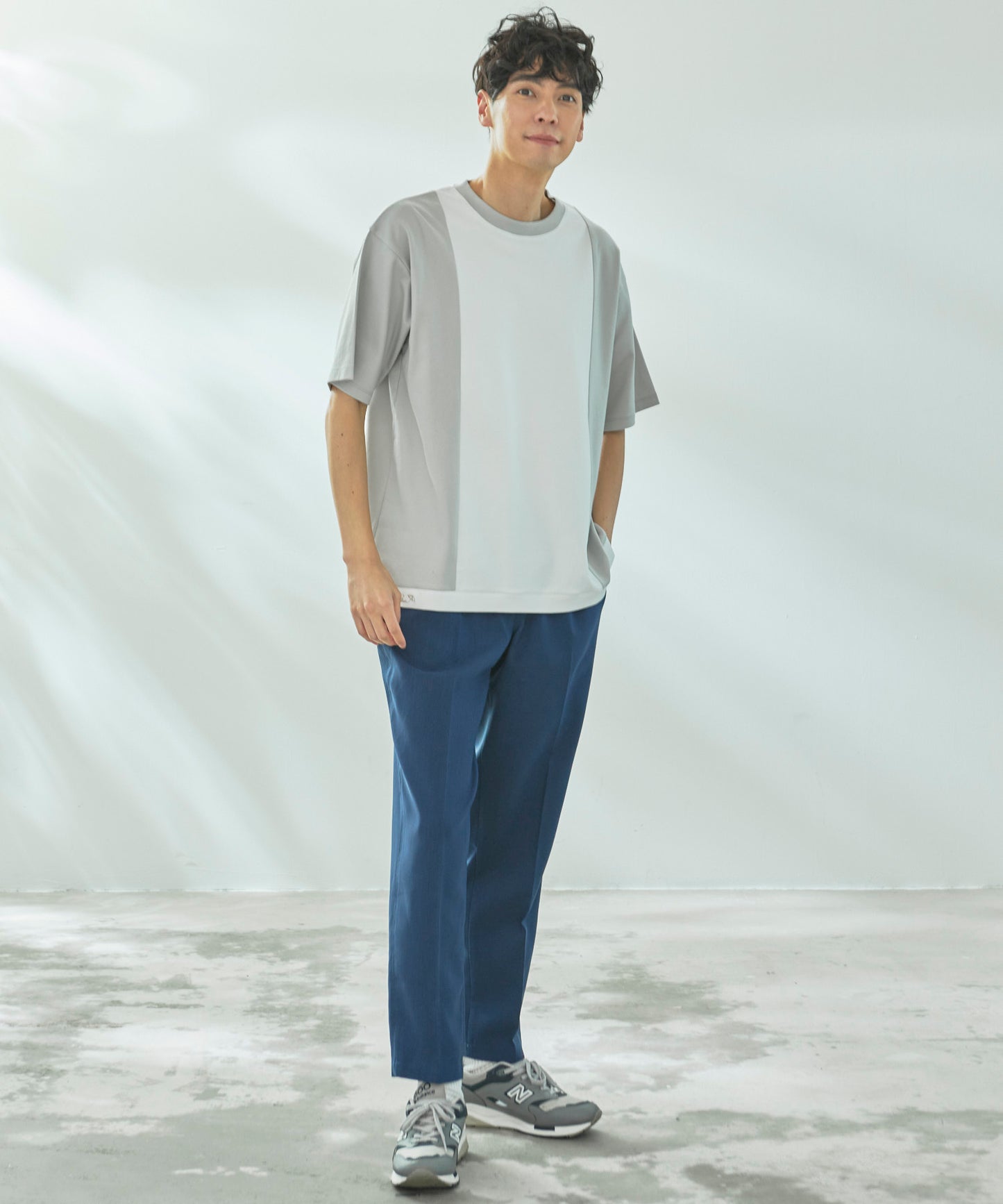 コンパクトスムース ブロッキング Tシャツ