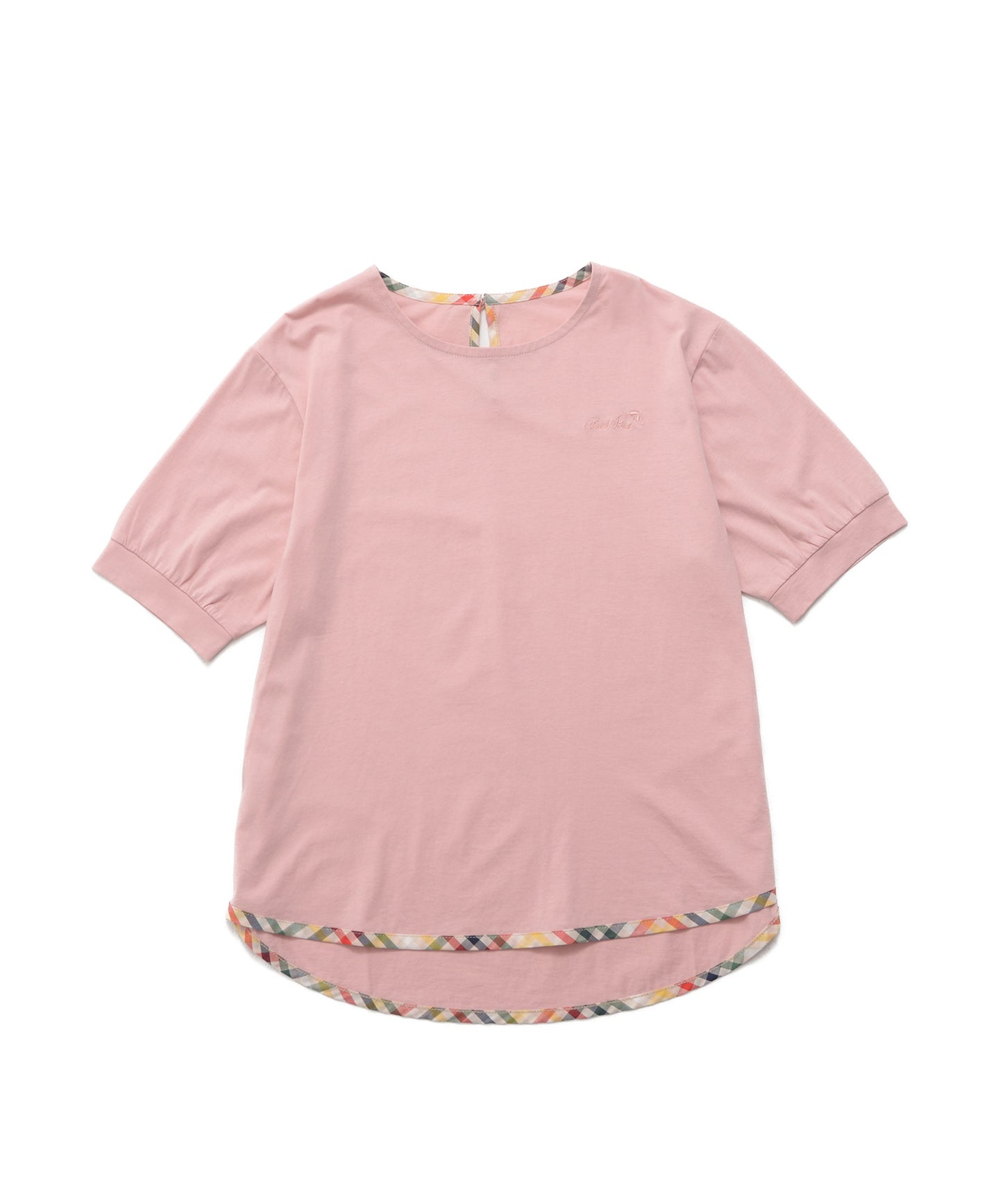 さらラクカットソー パーマーヘムパイピングTシャツ