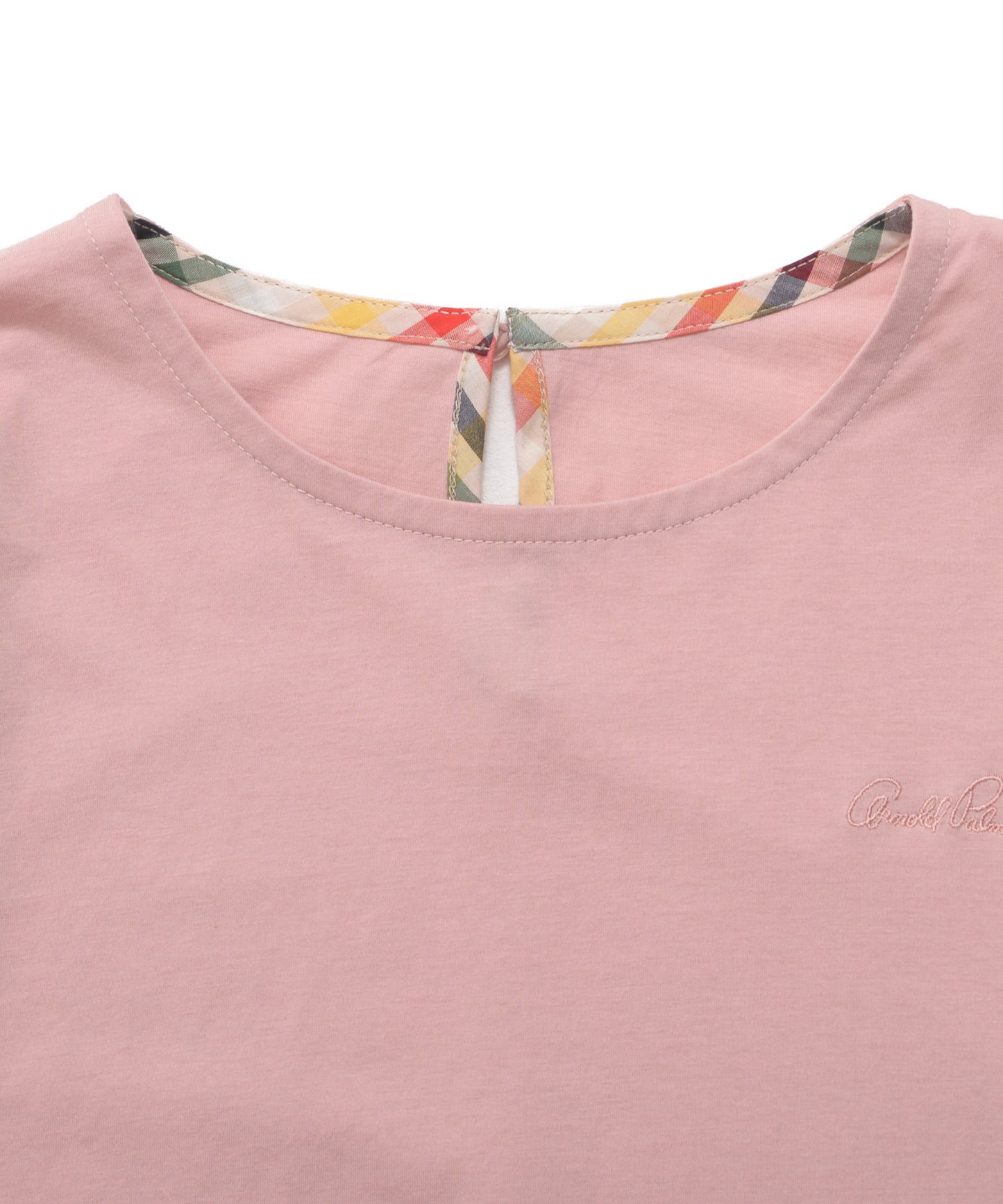さらラクカットソー パーマーヘムパイピングTシャツ