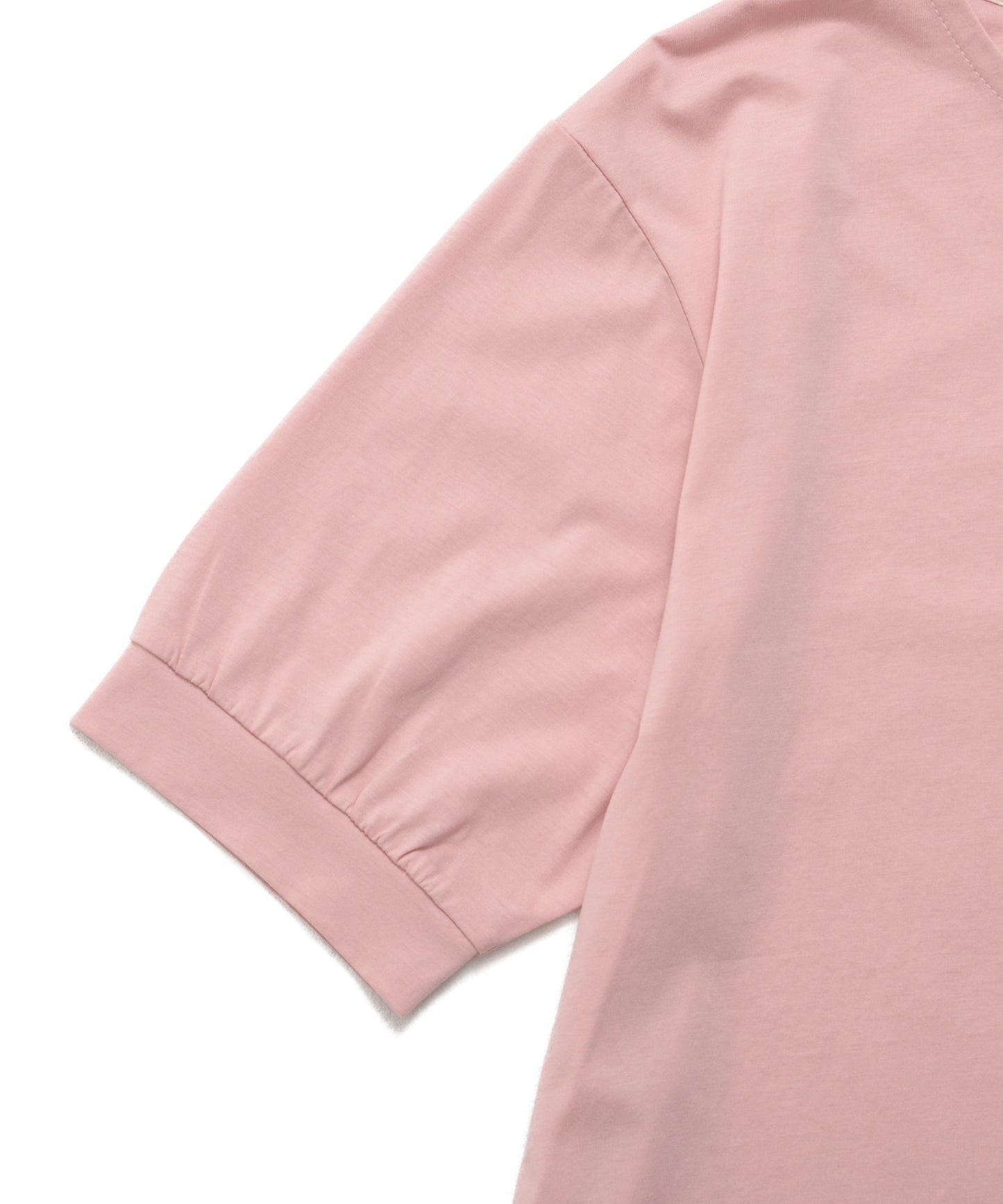 さらラクカットソー パーマーヘムパイピングTシャツ