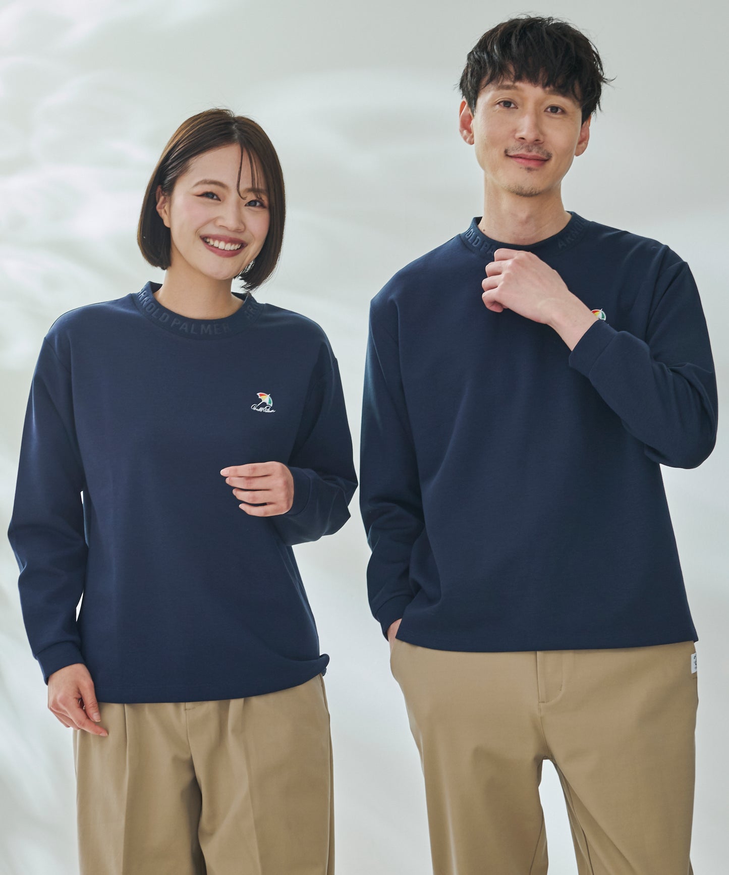 ストレッチポンチ シェア 衿ロゴロングTシャツ