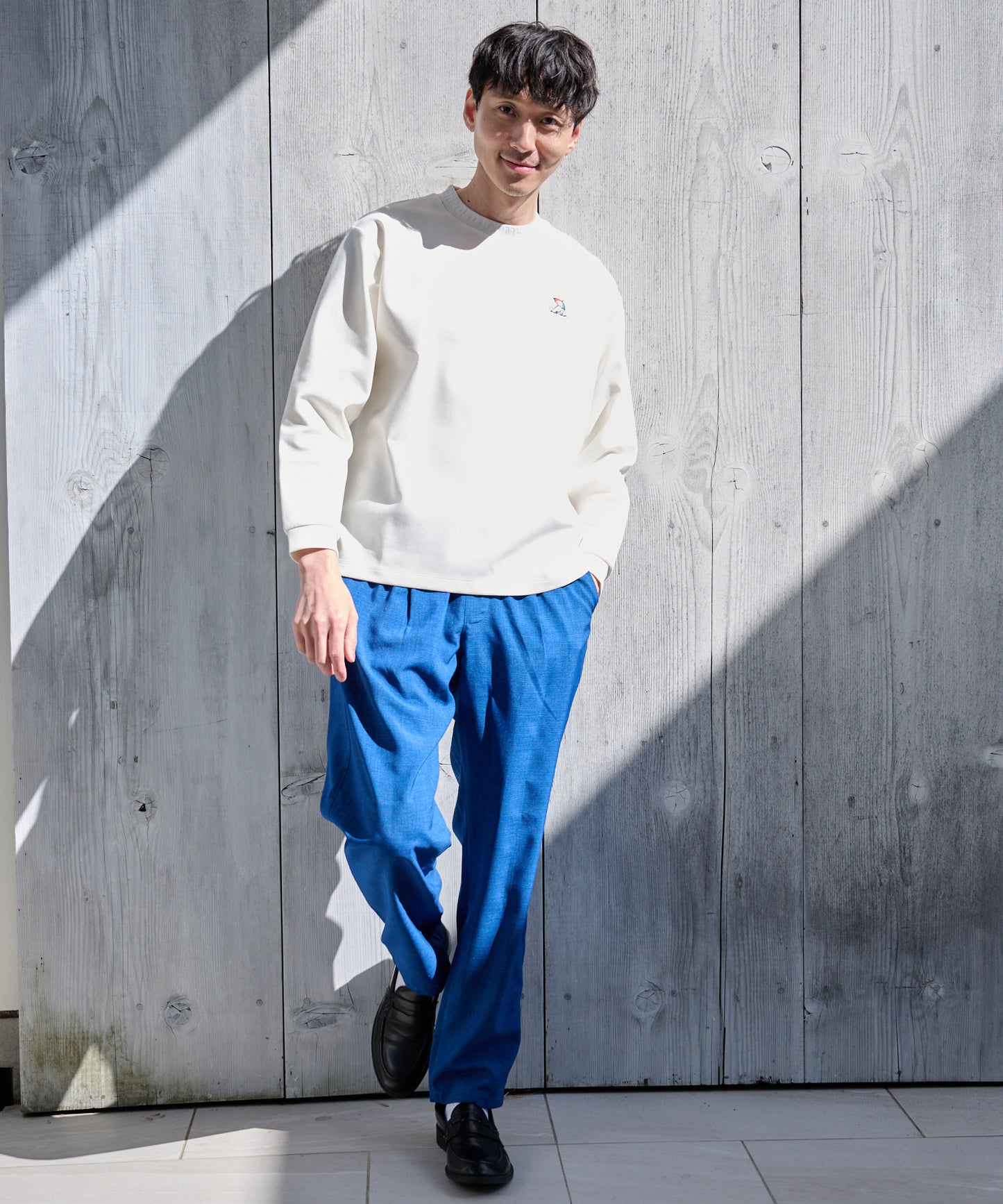 ストレッチポンチ シェア 衿ロゴロングTシャツ