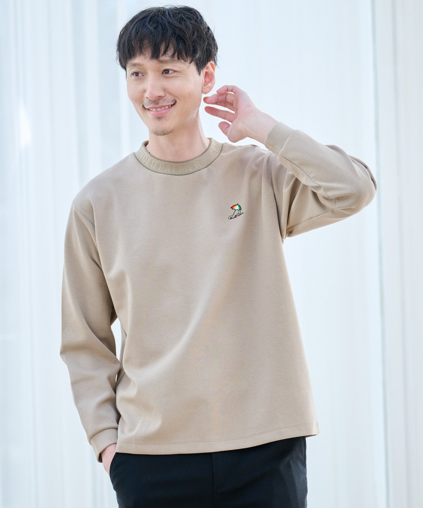 ストレッチポンチ シェア 衿ロゴロングTシャツ