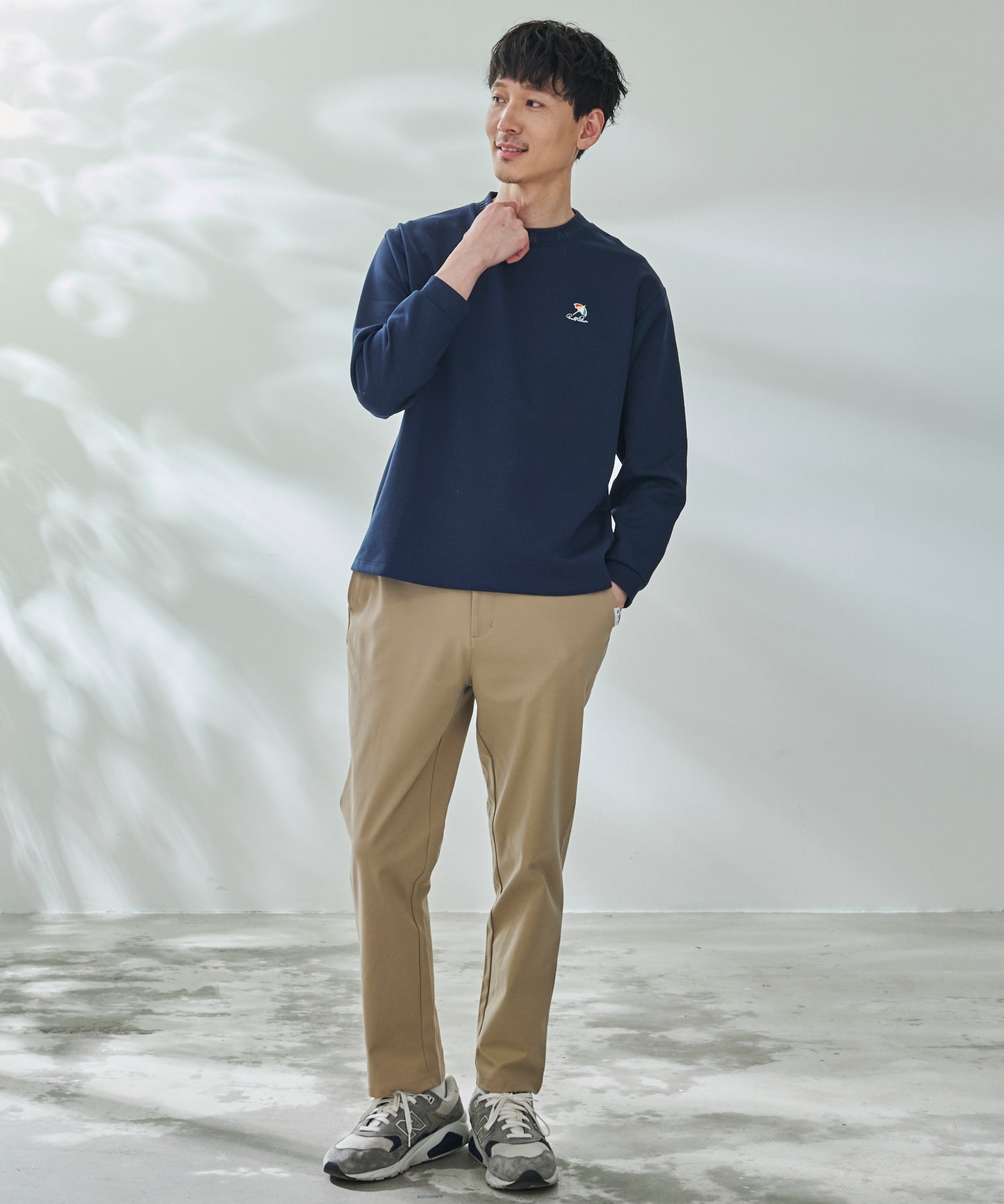 ストレッチポンチ シェア 衿ロゴロングTシャツ
