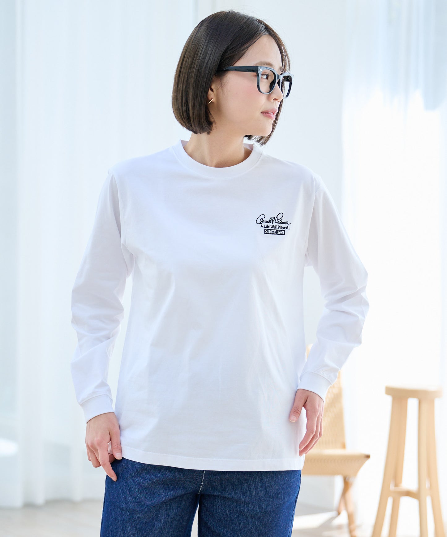 バックロゴグラフィック シェア ロングスリーブTシャツ