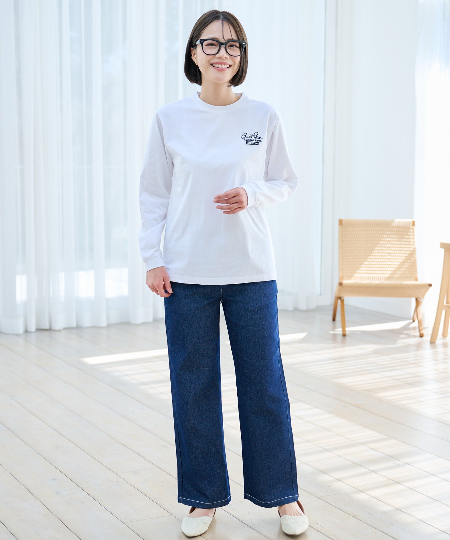 バックロゴグラフィック シェア ロングスリーブTシャツ