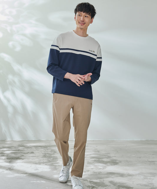 Arnold Palmer 【残り3点】ストレッチポンチ パネルボーダー ロングスリーブTシャツ