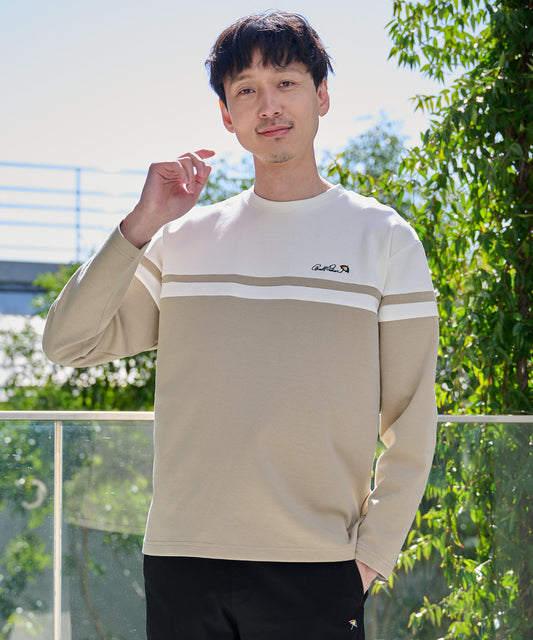 Arnold Palmer 【残り3点】ストレッチポンチ パネルボーダー ロングスリーブTシャツ