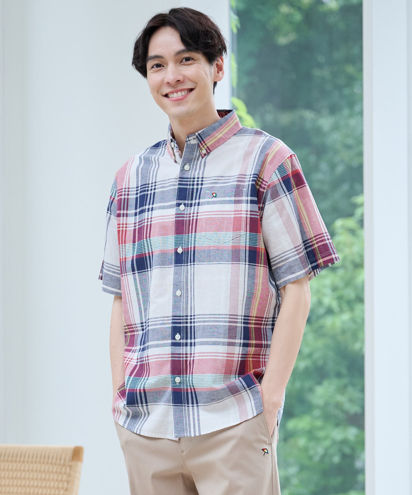 【TIME SALE】マドラスチェック 半袖シャツ