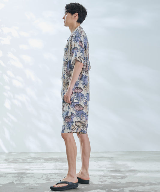 Arnold Palmer リゾート柄 オープンカラー 半袖シャツ