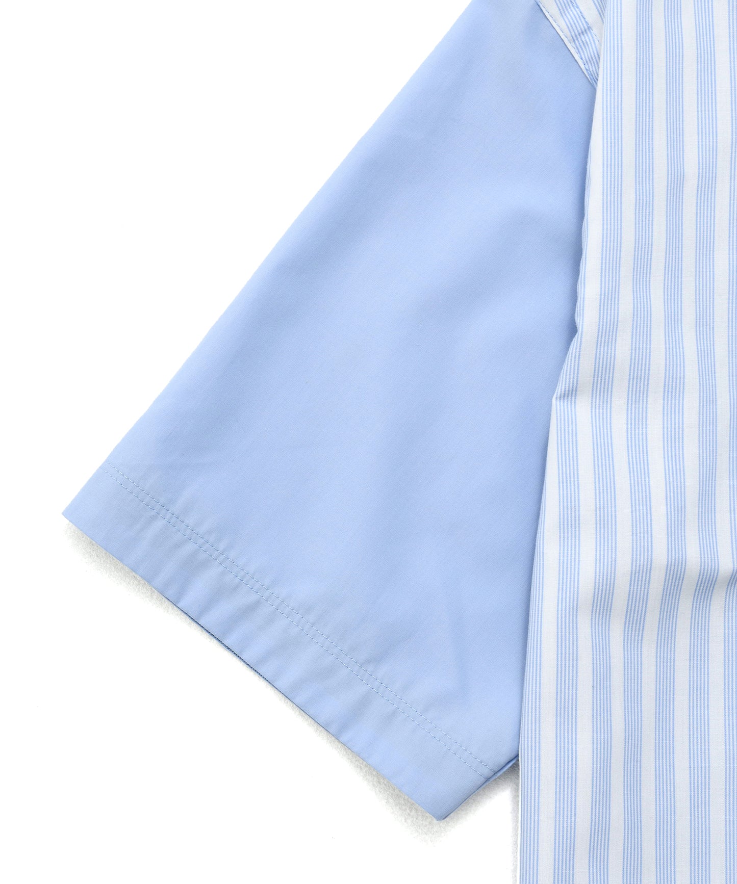 【TIME SALE】パネルランダムストライプ半袖シャツ